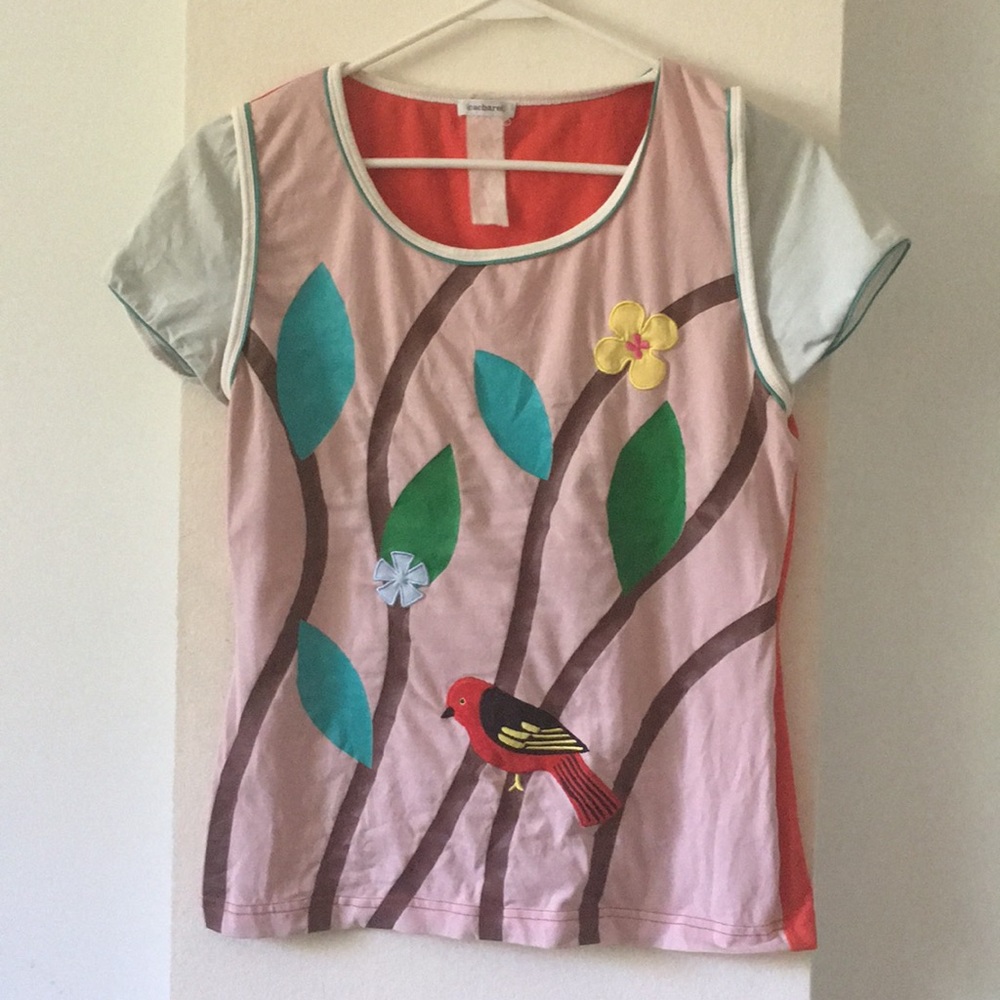 vintage 90s Cacharel colorblock tshirt S/M